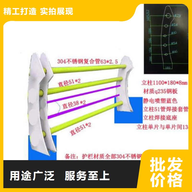 桥梁防撞护栏不锈钢复合管护栏专业按需定制