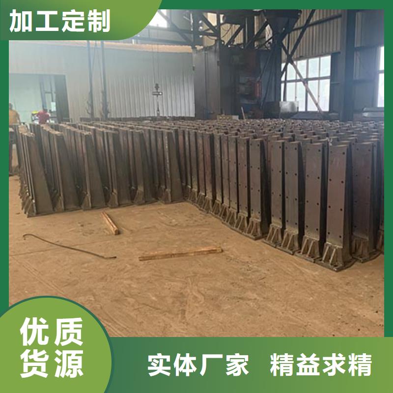 【人行道栏杆】钢背木护栏货源直销