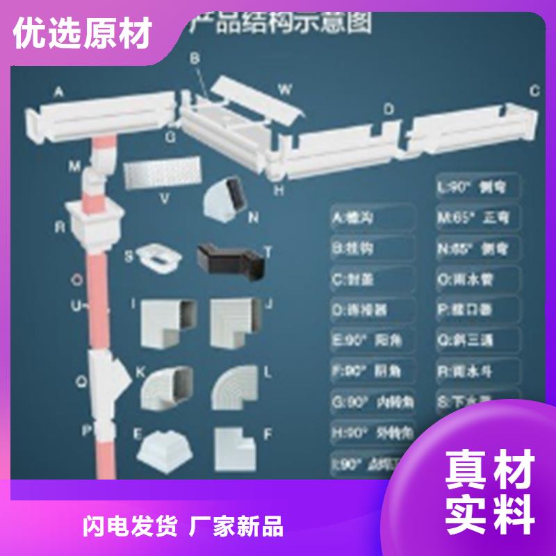 铝合金成品天沟,方形雨水管现货实拍